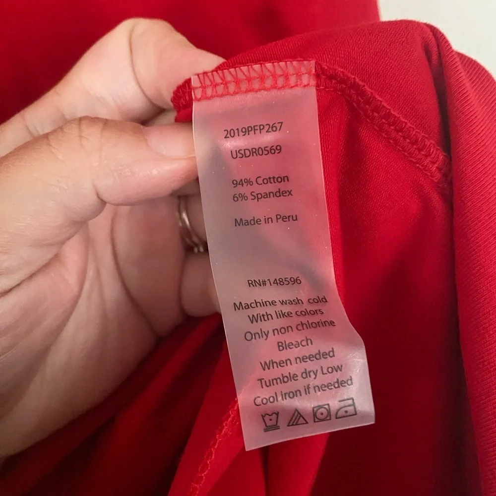 Universal Standard Halie T Shirt Dress Barbados Cherry Red Women’s Size 00-0 NEW - Picture 8 of 10